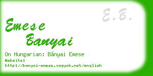 emese banyai business card